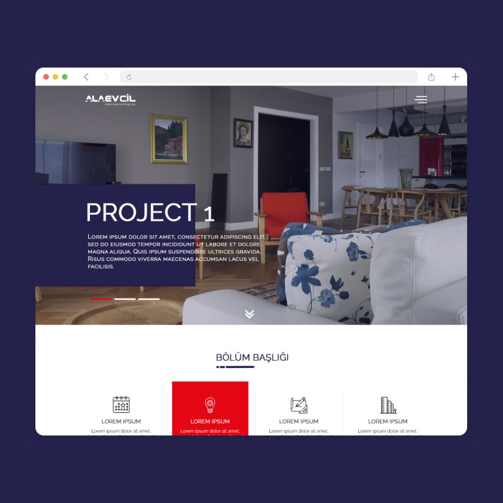 Alaevcil Web Tasarımı