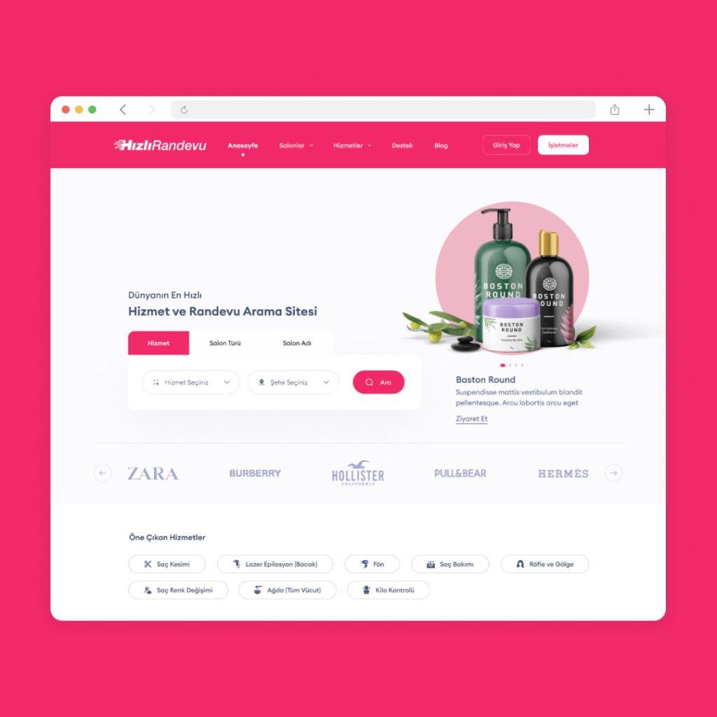 Hızlırandevu Front-End Çalışması