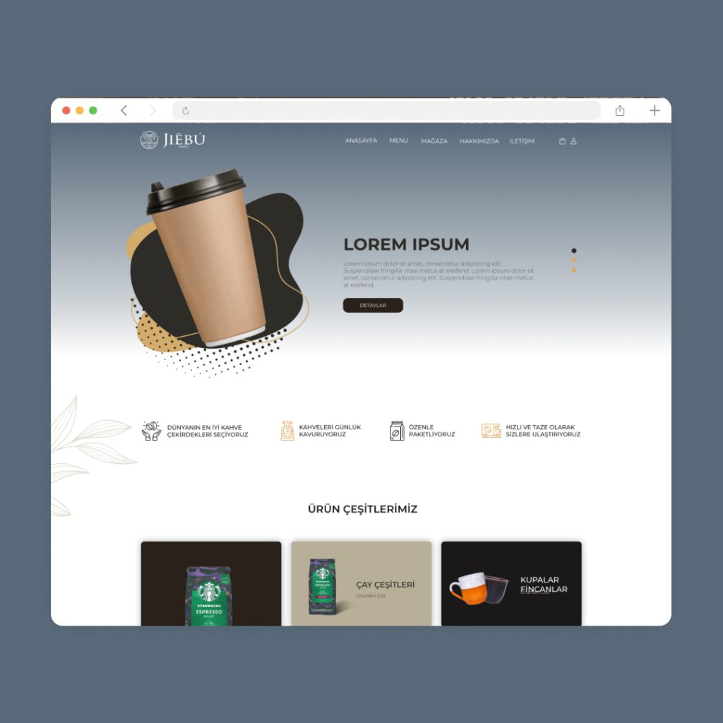 Jiebu Coffee Web Tasarım