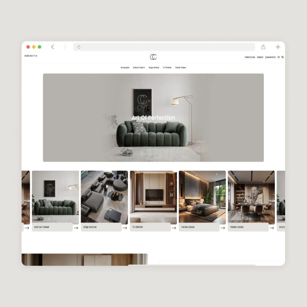 CNT Mobilya Web Site Tasarımı