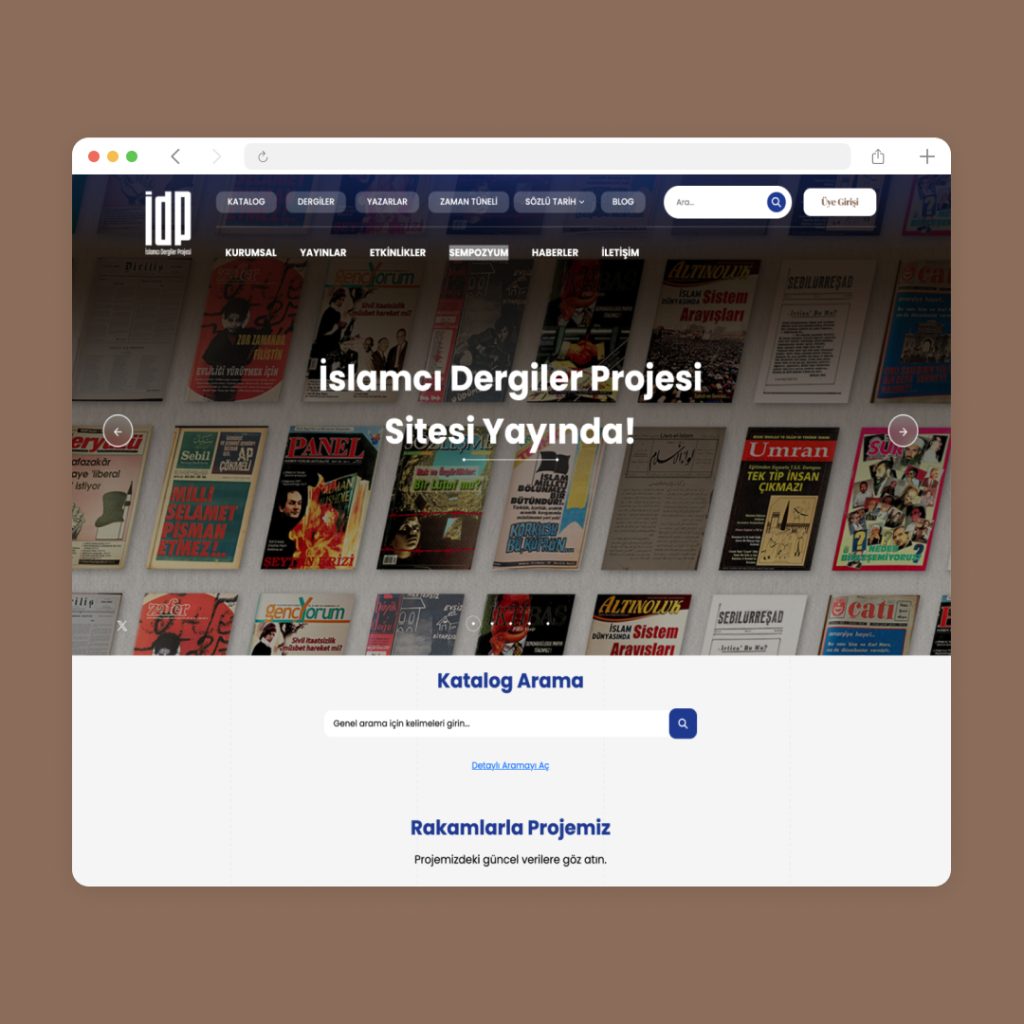 İslamcı Dergiler Projesi Front-End Çalışması